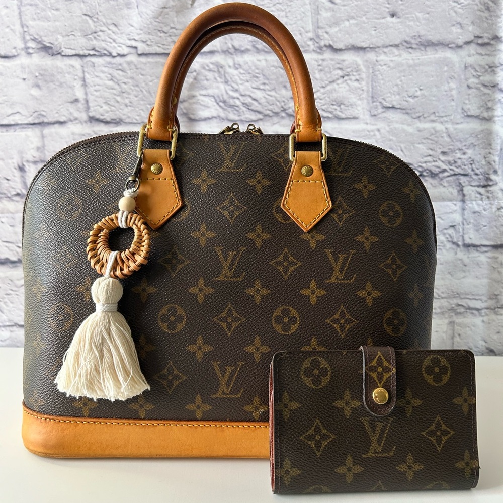 Louis Vuitton Monogram Alma PM + Kisslock Wallet Bundle